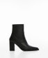ფოტო #1 პროდუქტის Women's Leather Ankle Boots Block Heels