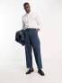 New Look relaxed fit suit trousers in dark blue