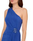 Фото #3 товара Women's Draped One-Shoulder Jersey Gown