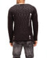 ფოტო #2 პროდუქტის Men's Modern Buckled Long Cardigan Sweater