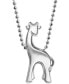 ფოტო #1 პროდუქტის Giraffe Pendant Necklace in Sterling Silver