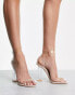 Фото #4 товара Public Desire Wide Fit Alia clear strap heeled sandals
