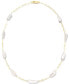 ფოტო #1 პროდუქტის Cultured Freshwater Baroque Pearl (8 x 22mm) 24" Paperclip Necklace in 14k Gold-Plated Sterling Silver