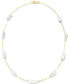 Фото #1 товара Macy's cultured Freshwater Baroque Pearl (8 x 22mm) 24" Paperclip Necklace in 14k Gold-Plated Sterling Silver