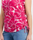 Фото #4 товара Petite Floral-Print Tie-Hem Top, Created for Macy's