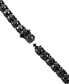 ფოტო #4 პროდუქტის Men's Cubic Zirconia 20" Tennis Necklace in Black Ion-Plated Stainless Steel