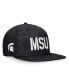 Бейсболка Top of the World для мужчин черного цвета Michigan State Spartans OHT Military-Inspired Appreciation Troop Snapback Hat. - фото #3