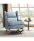 Фото #5 товара Batter son Modern Wingback Rocking Accent Chair With Solid Wooden legs