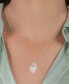 ფოტო #2 პროდუქტის D100 White Quartz (3-1/20 ct. t.w.) Diamond (1/6 ct. t.w.) Heart and Key Pendant Necklace in Sterling Silver & 14k Rose Gold , 16" + 2" extender