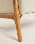 Ash wood linen armchair