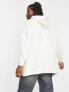 ASOS DESIGN super oversized longline hoodie in soft white