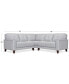 Фото #7 товара Ashlinn 94" 3-Pc. Pastel Leather Sectional, Created for Macy's