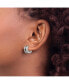 Stainless Steel Polished Black Plated Laser cut Hoop Earrings