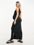 Фото #2 товара Mamalicious Maternity nursing maxi dress in black