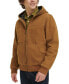 Men's Workwear Hoodie Bomber Jacket with Quilted Lining