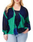 Фото #2 товара Nic+Zoe Plus Ocean Dot 4-Way Linen-Blend Cardigan Women's