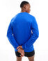 Nike Training Dri-FIT chest swoosh long sleeve in blue