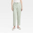 Фото #1 товара Women's High-Rise Faux Leather Ankle Trousers - A New Day Light Green 6
