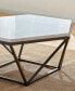 Фото #3 товара Steve Silver Corvus 36" Hexagonal Shape Marble Top Cocktail Table