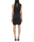 ფოტო #2 პროდუქტის Women's Draped Mock Neck Mini Dress