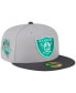 Фото #1 товара Men's Gray, Graphite Las Vegas Raiders Aqua Pop 59FIFTY Fitted Hat