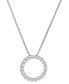 Фото #1 товара Macy's diamond Open Circle 18" Pendant Necklace (1/2 ct. t.w.)