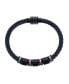 Subtle Color Magnetic Secure Clasp Leather Bracelet