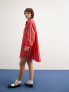 Фото #9 товара ASOS DESIGN oversized shirt dress with dropped pockets in red stripe