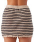 Juniors' Kelsey Striped Cotton Crochet Cover-Up Mini Skirt