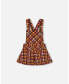 ფოტო #1 პროდუქტის Big Girls Milano Shortall Plaid Magenta And Brown