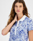 Фото #4 товара Women's Floral-Print Short-Sleeve Dress