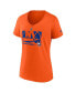 Фото #3 товара Women's Orange New York Islanders Authentic Pro Core Collection Secondary Logo V-Neck T-shirt