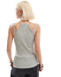 Фото #3 товара COLLUSION rib vest with buckle detail in stone