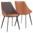 Фото #5 товара Marche TwoTone Chair in Faux Leather and Fabric Set of 2