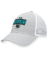 Men's Heather Gray, White San Jose Sharks Team Trucker Snapback Hat