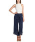 Фото #2 товара Juniors' Tie-Front Gauze Cropped Pants