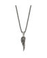 ფოტო #1 პროდუქტის Antiqued Angel Wing Pendant 23.5 inch Box Chain Necklace