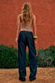 FLOWING DENIM-EFFECT TROUSERS