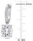 ფოტო #3 პროდუქტის Lab-Grown Moissanite Oval Leverback Drop Earrings (5-1/5 ct. t.w.) in Sterling Silver