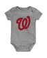 ფოტო #5 პროდუქტის Unisex Infant Red and Navy and Gray Washington Nationals Born To Win 3-Pack Bodysuit Set