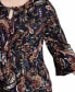 ფოტო #4 პროდუქტის Plus Size 3/4 Sleeve Tie Front Dress