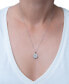 Фото #2 товара Wrapped in Love diamond Flower Pendant Necklace (1/2 ct. tw) in 14k White Gold, 18" + 2" extender, Created for Macy's