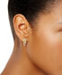Diamond Belle Rose Drop Earrings (1/10 ct. t.w.) in Sterling Silver & 10k Gold