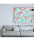 Фото #3 товара Holli Conger Fancy Flamingos repeat1 Canvas Art - 15.5" x 21"