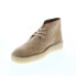 Фото #7 товара Clarks Desert Coal 26165807 Mens Brown Suede Lace Up Chukkas Boots