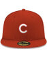 Men's Red Chicago Cubs Logo White 59FIFTY Fitted Hat