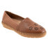 Фото #2 товара Trotters Ruby Perf T2320-215 Womens Brown Narrow Leather Loafer Flats Shoes