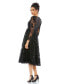 Фото #2 товара Women's Embellished Illusion Long Sleeve Midi Dress