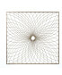 Фото #1 товара Gold Metal Spiral Flower Square Frame Wall Decor