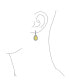 ფოტო #2 პროდუქტის 7CT Style Halo Canary Yellow Cubic Zirconia AAA CZ Fashion Huggie Snap Hinge Dangle Drop Teardrop Earrings Prom Bridesmaid Wedding Rhodium Plated